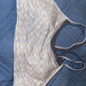 ZYIA Active Gray and White Sports Bra